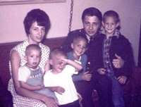 Durbin with sister & Nephews, Easter 1968