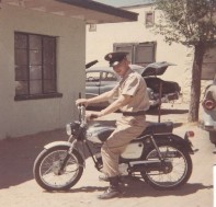 1967-Wear on his Harley, Fort Bliss Texas