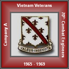 70th Engineers Unit Crest - Click to Return to A Company Index